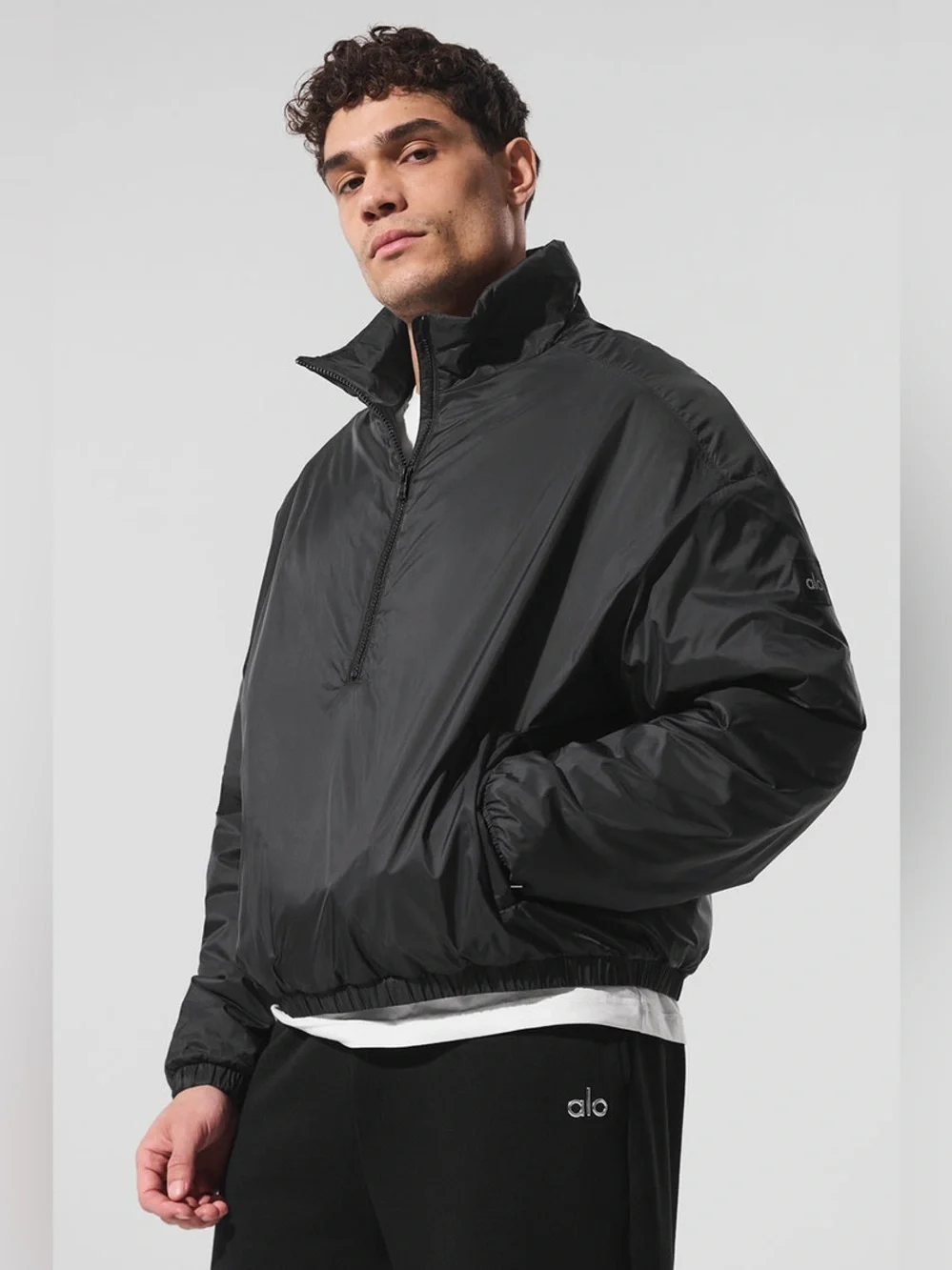 Alo Latitude Light Weight 1/2 Zip Pullover Jacket Size Medium